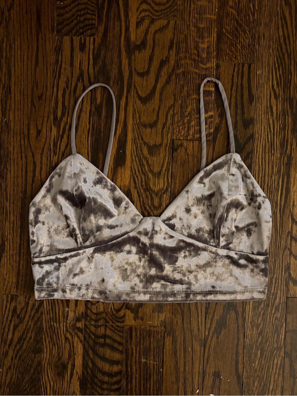 Zara Gray-Purple Velvet Bralette